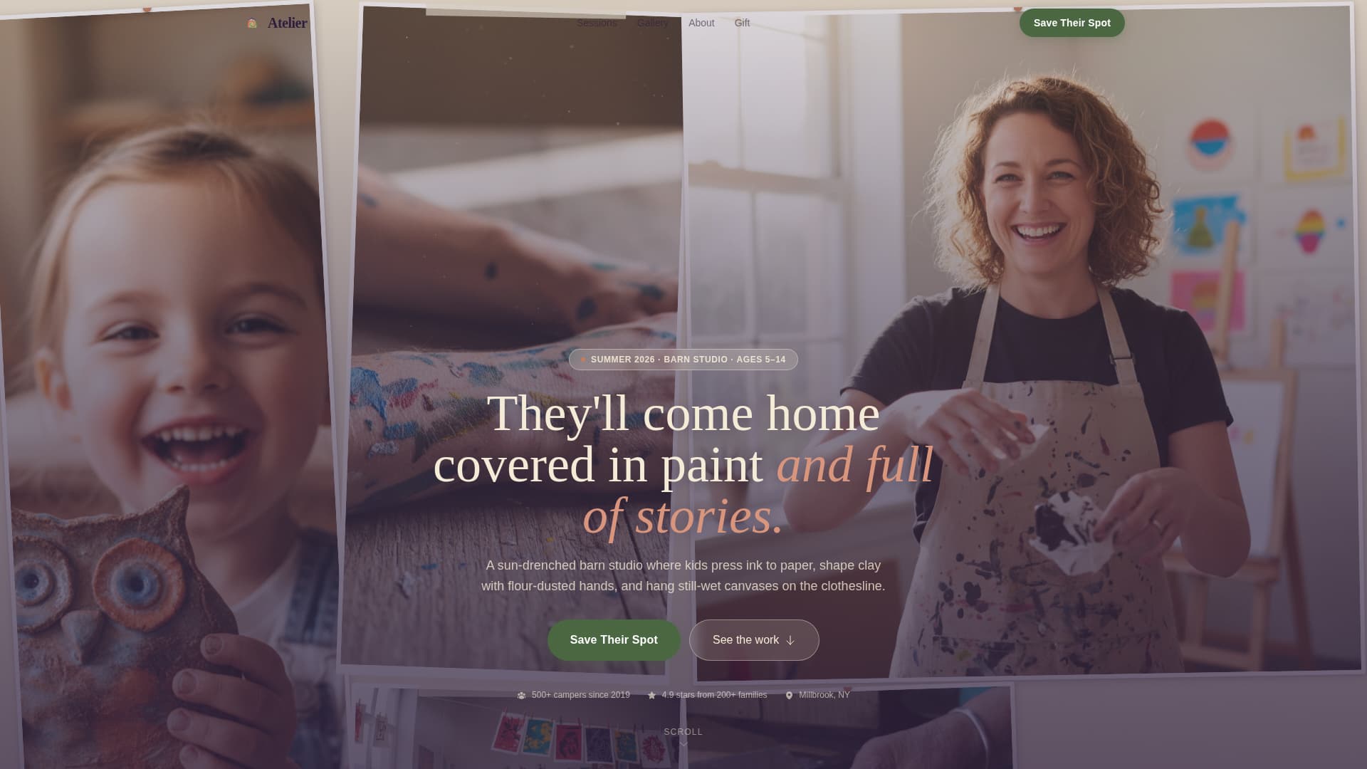 Atelier - Enchanting Artcamp Landing Page Template
