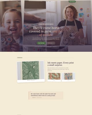 Atelier - Enchanting Artcamp Landing Page Template