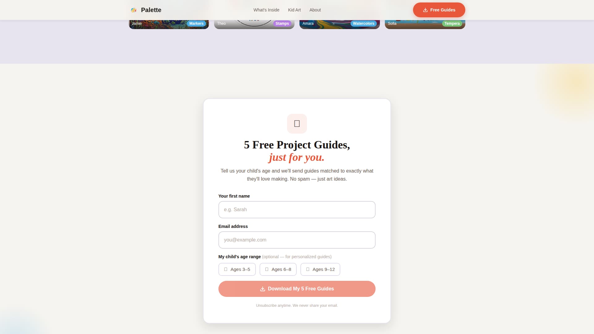 Art - Modern Supply Landing Page Template