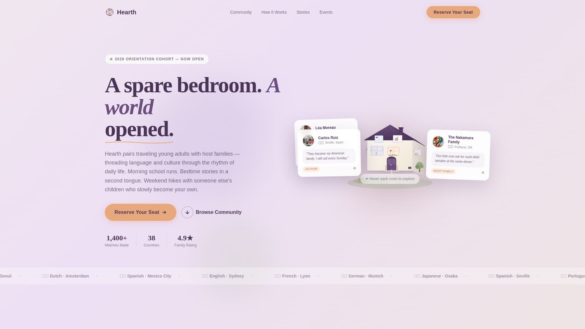 Hearth - Trusted Aupair Landing Page Template