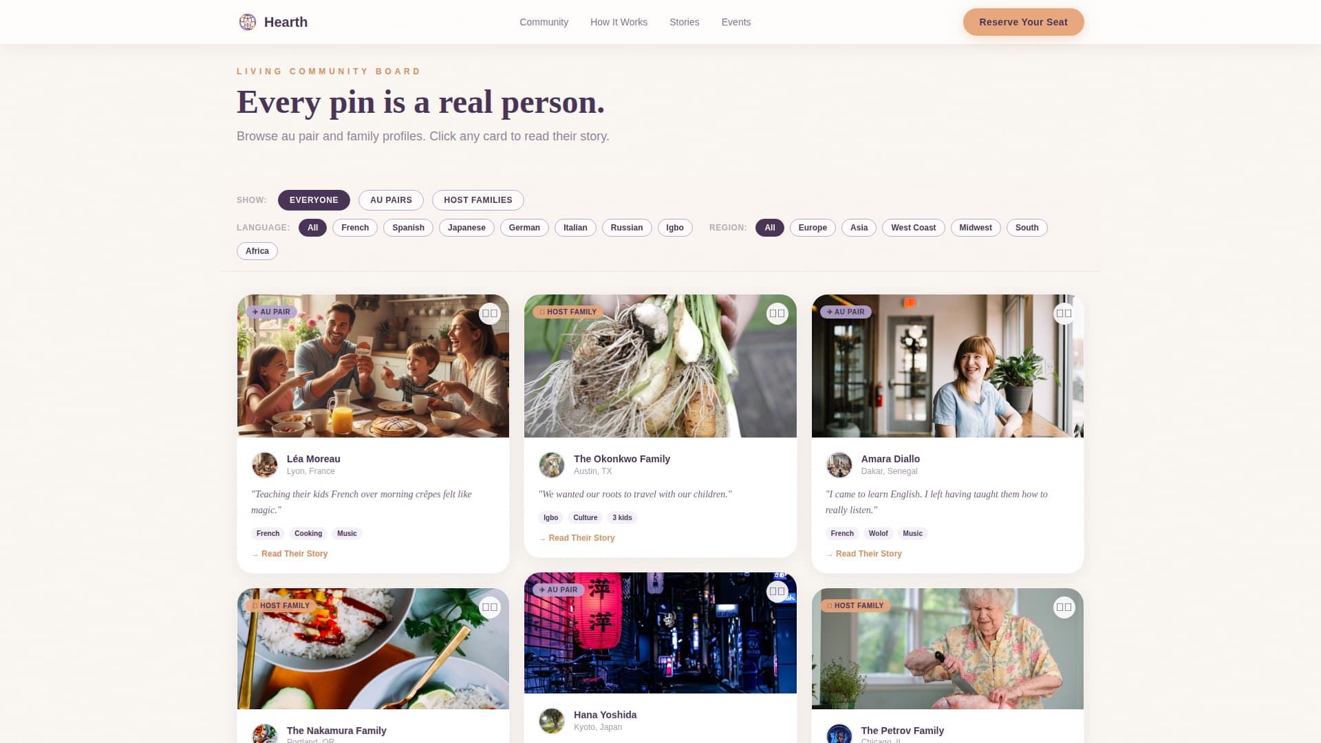 Hearth - Trusted Aupair Landing Page Template
