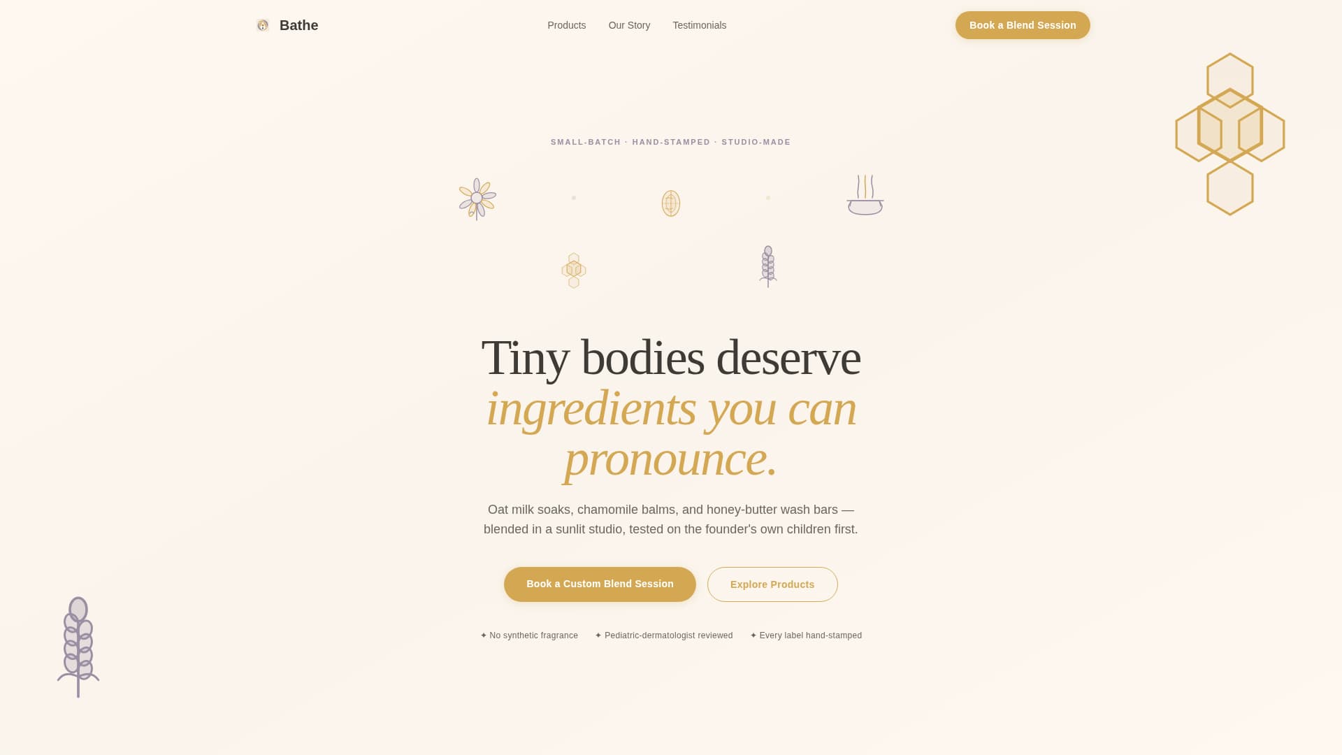 Bathe - Gentle Baby Landing Page Template