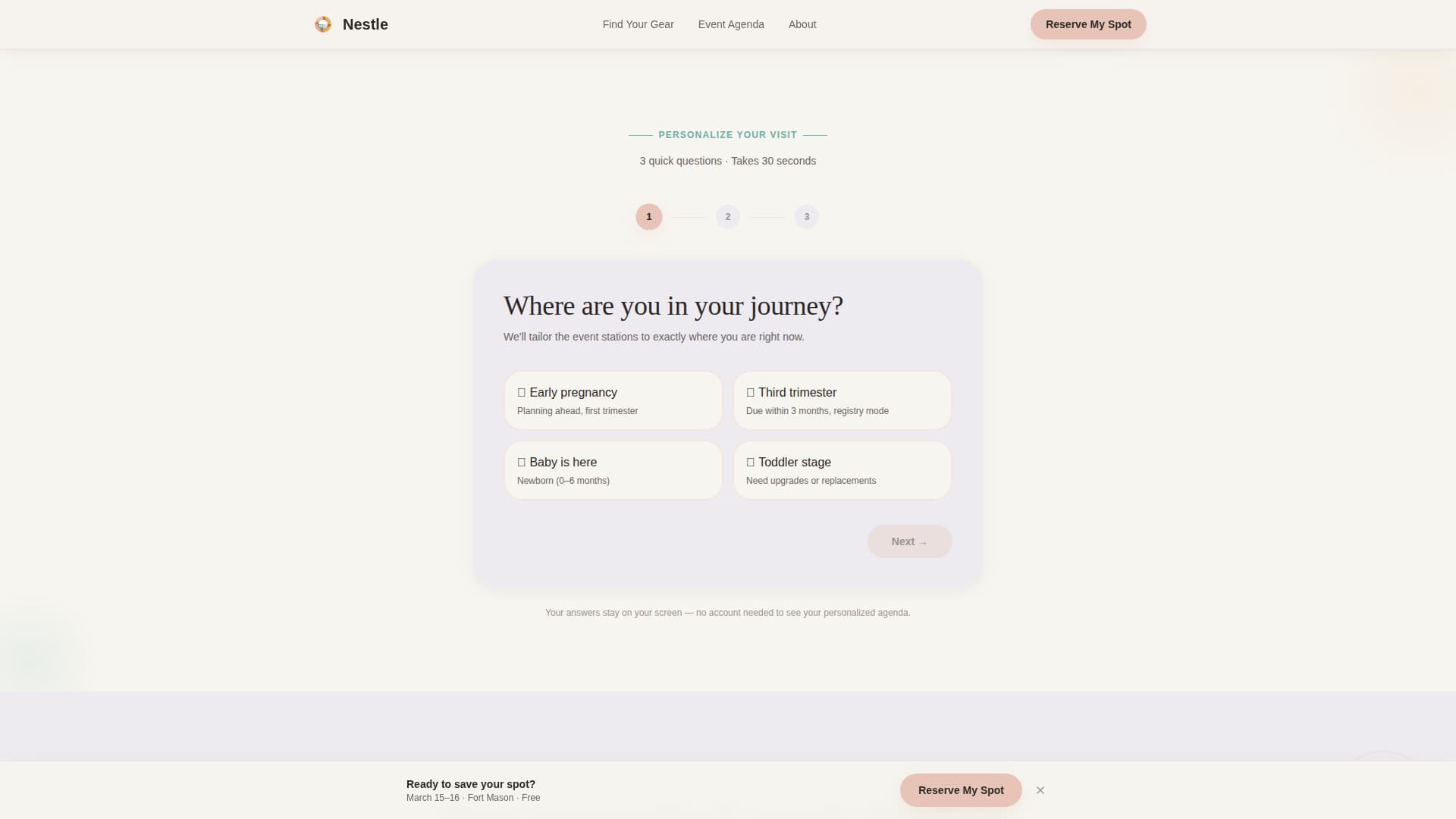 Nestle - Playful Babygear Landing Page Template