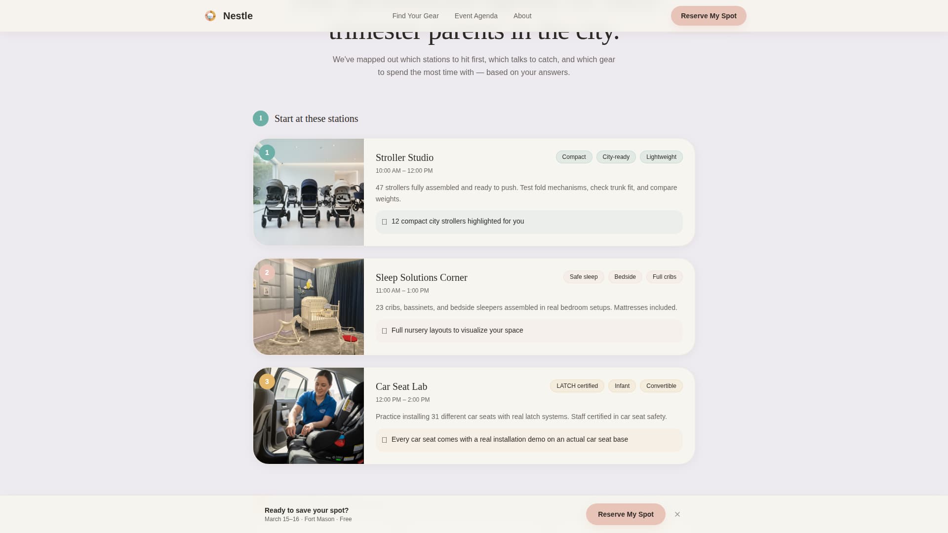 Nestle - Playful Babygear Landing Page Template