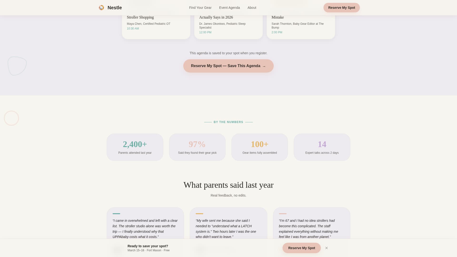 Nestle - Playful Babygear Landing Page Template