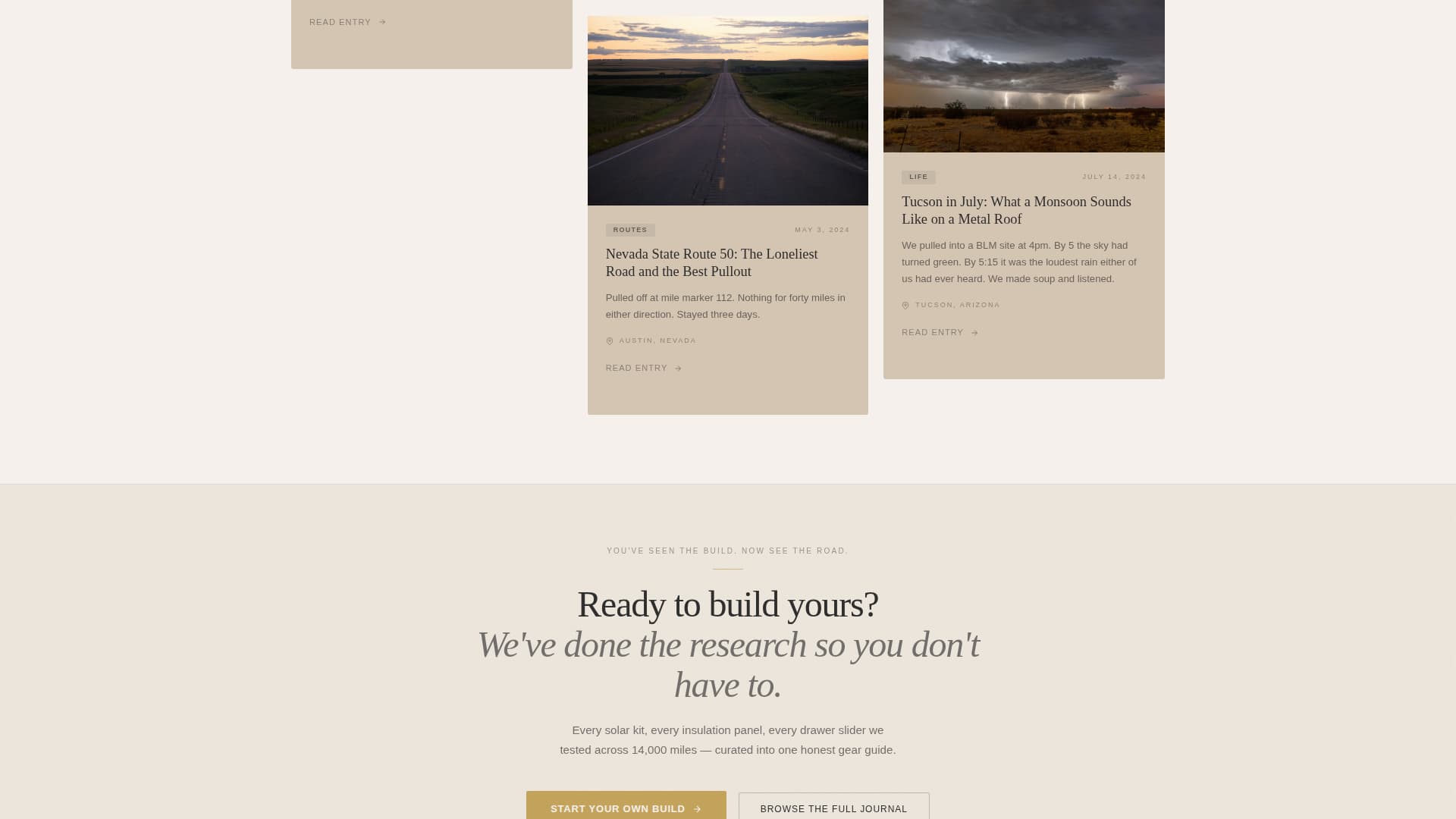 Drift - Wandering Vanlife Landing Page Template