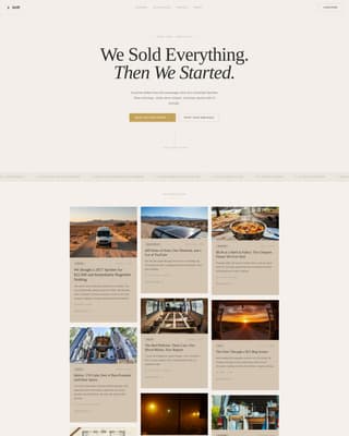 Drift - Wandering Vanlife Landing Page Template