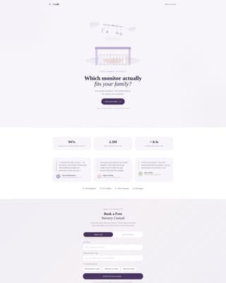 Cradle - Calming Babymonitor Landing Page Template