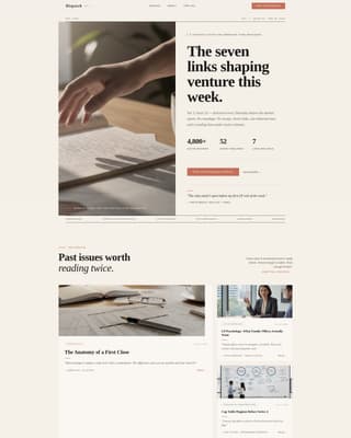 Dispatch - Authoritative Venture Capital Landing Page Template