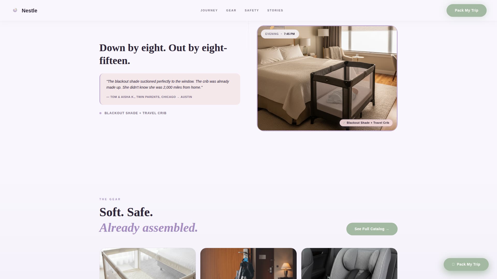 Nestle - Effortless Babytravel Landing Page Template
