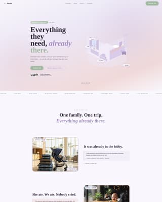 Nestle - Effortless Babytravel Landing Page Template