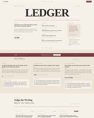 Ledger - Authoritative Venturecapital Landing Page Template