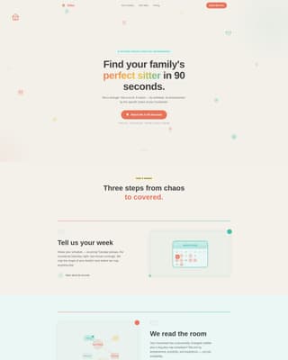 Sitter - Trusted Babysitting Landing Page Template