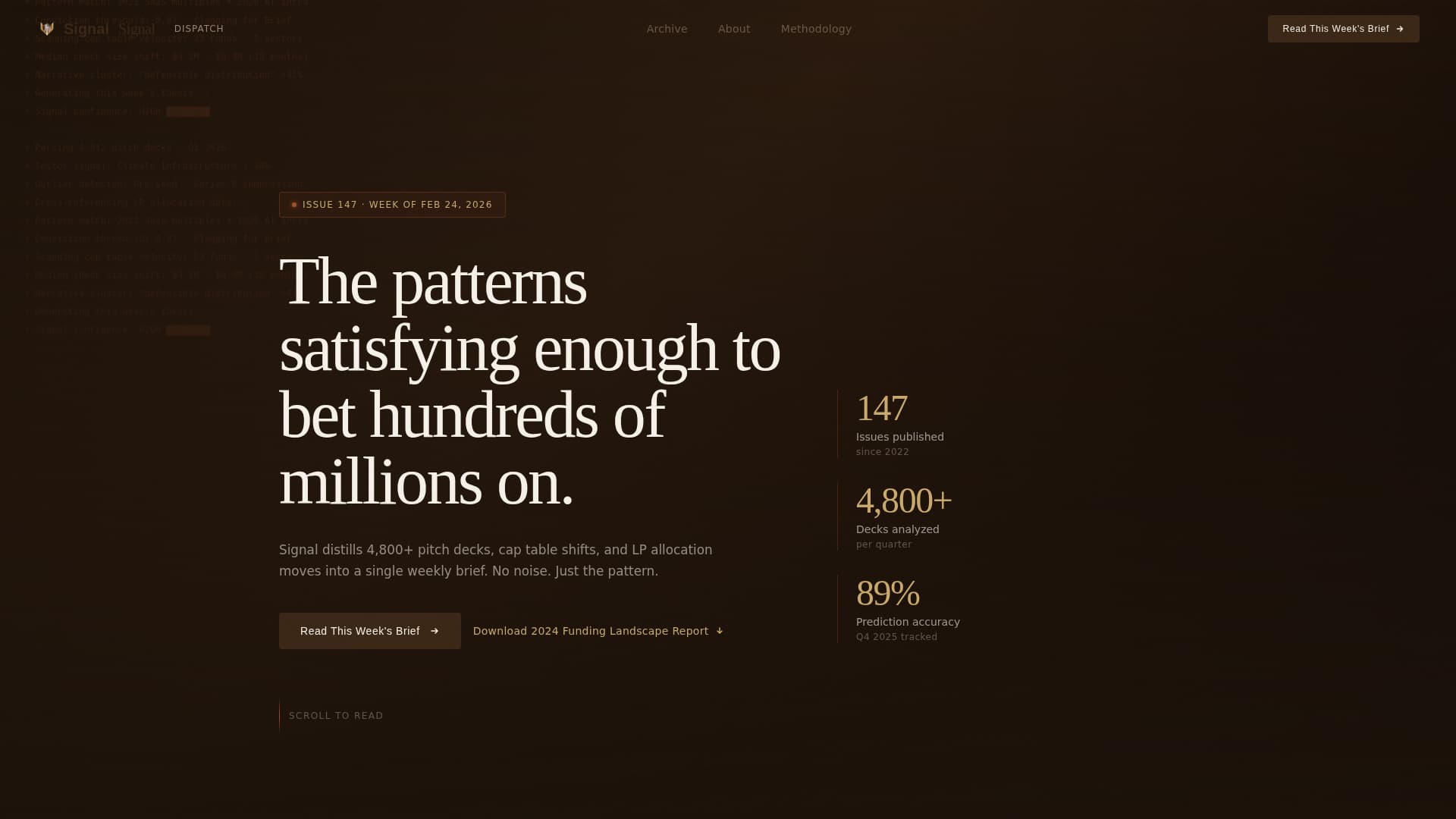 Signal - Precision Venture Landing Page Template