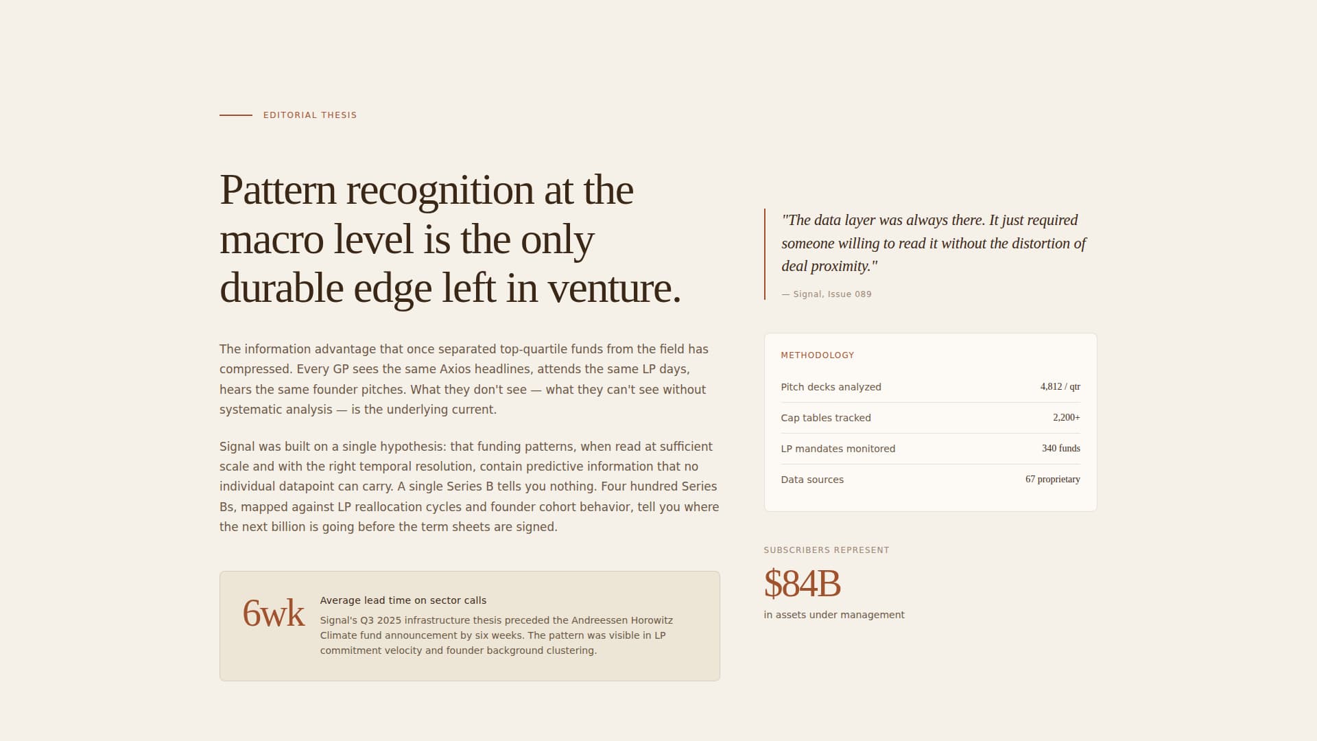 Signal - Precision Venture Landing Page Template