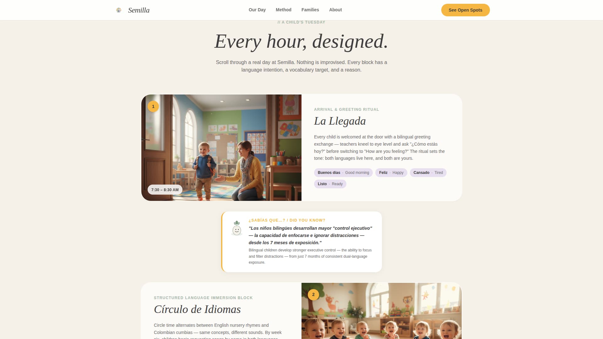 Bilingual - Premium Daycare Landing Page Template
