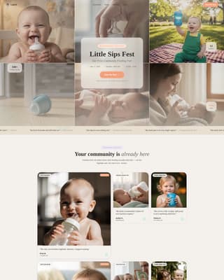 Latch - Playful Baby Landing Page Template