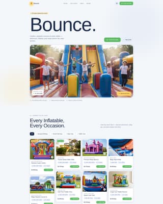 Bounce - Joyful Inflatable Landing Page Template