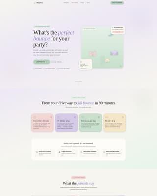 Bounce - Playful Inflatable Landing Page Template