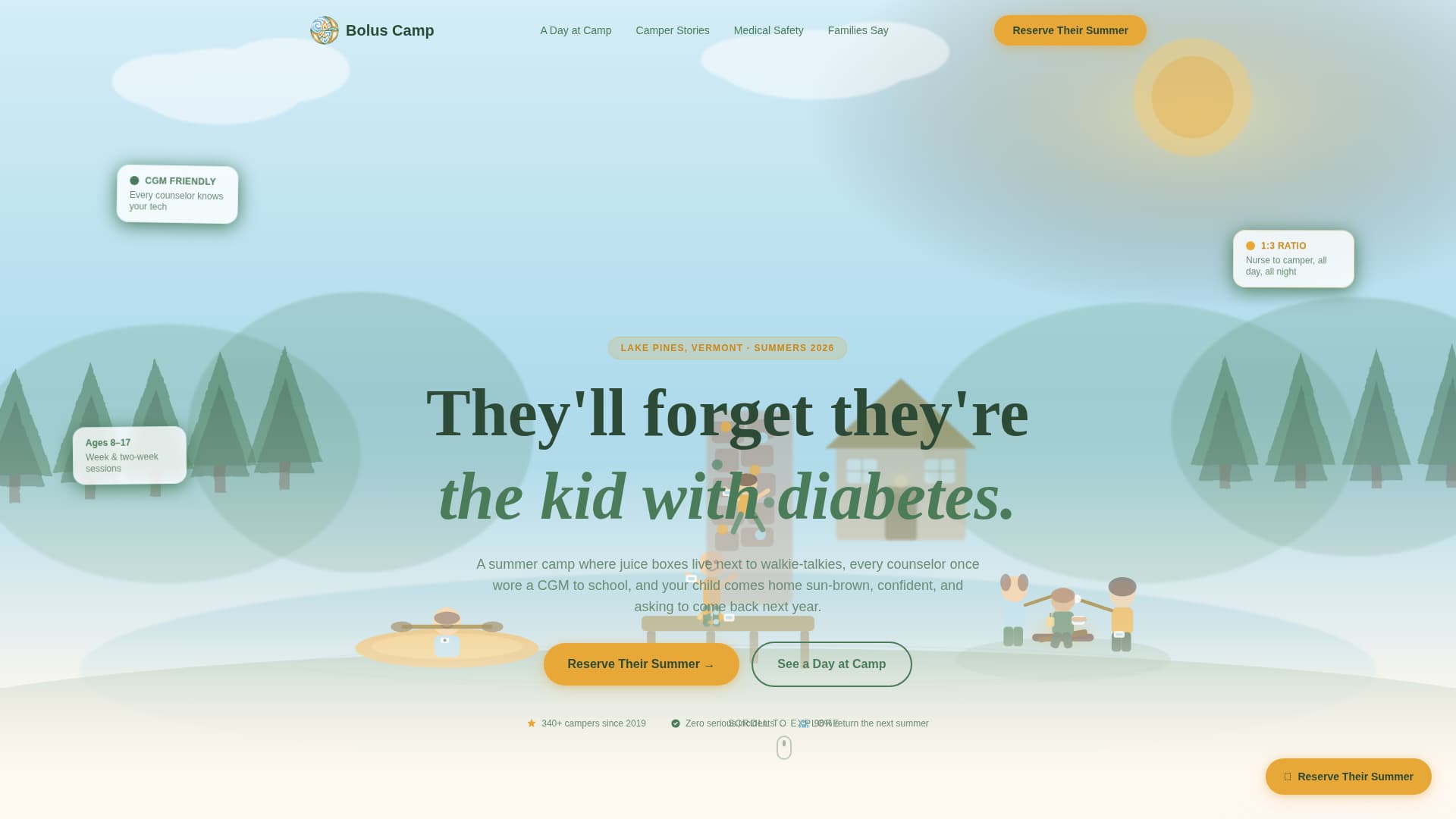 Camp - High-Converting Kids Landing Page Template