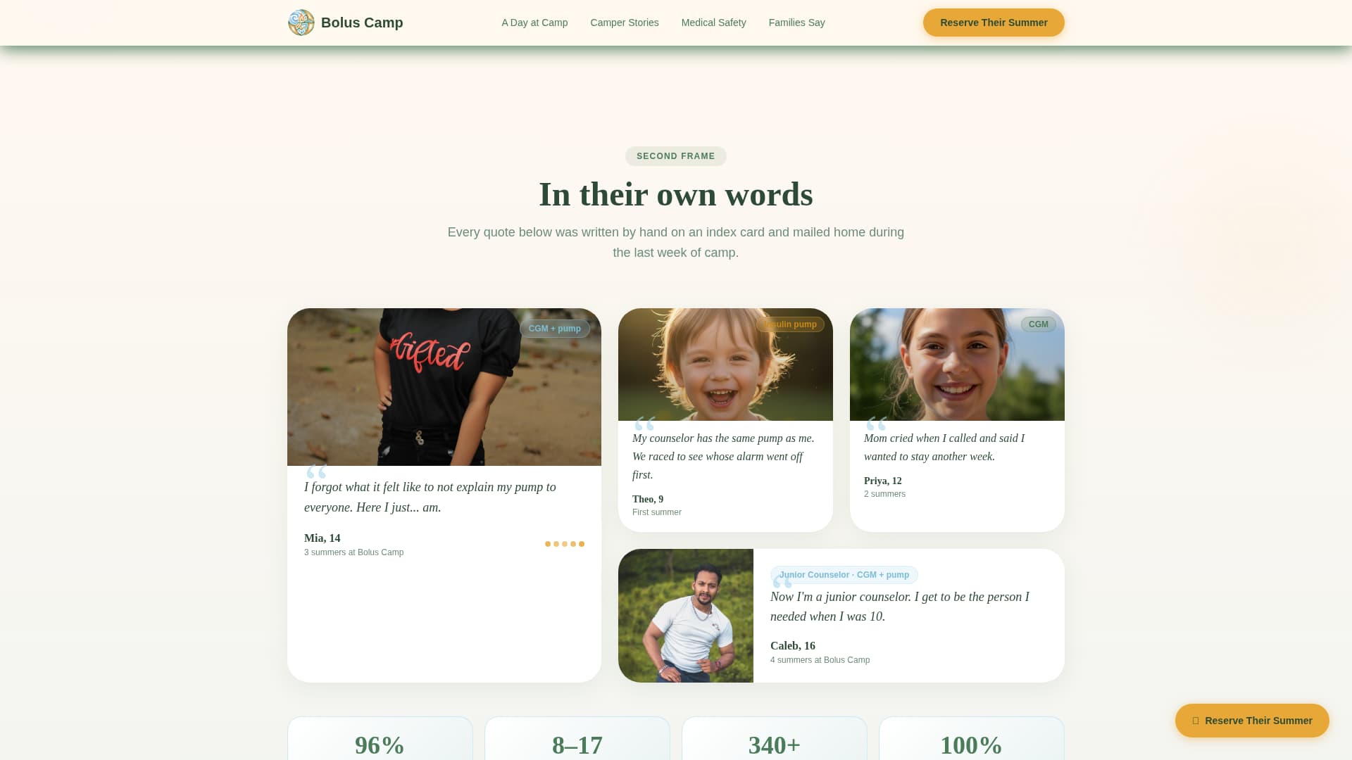 Camp - High-Converting Kids Landing Page Template