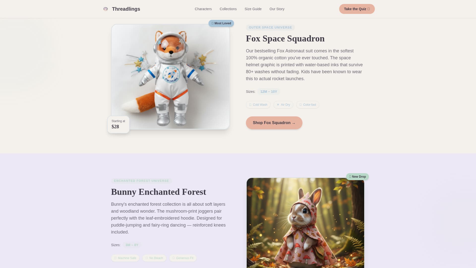 Kids Clothing Brand Professional Website Template