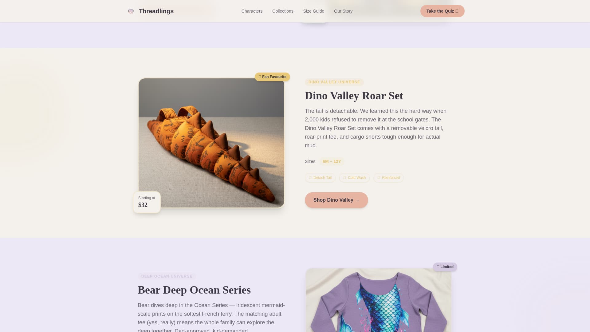 Kids Clothing Brand Professional Website Template