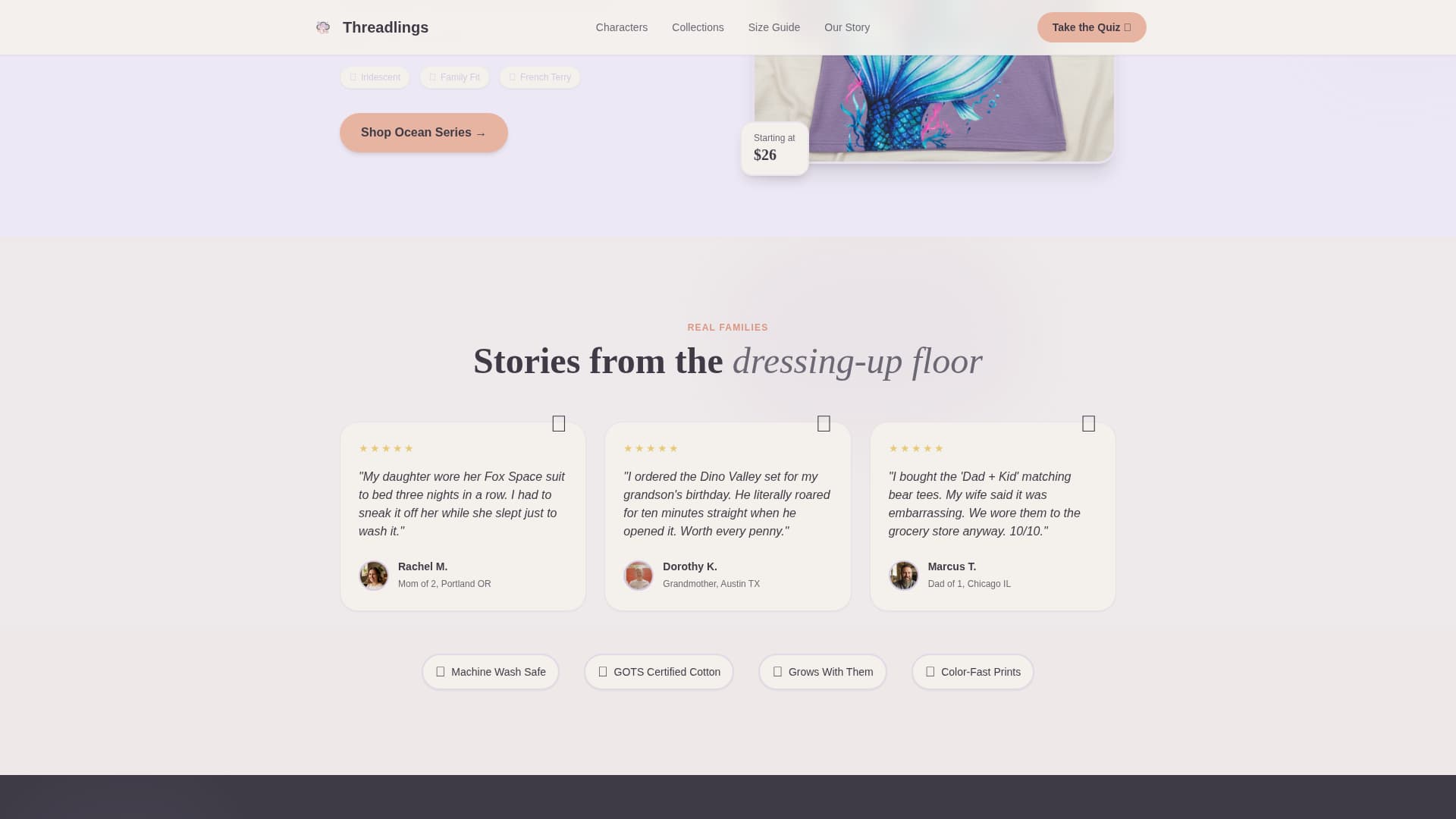 Kids Clothing Brand Professional Website Template