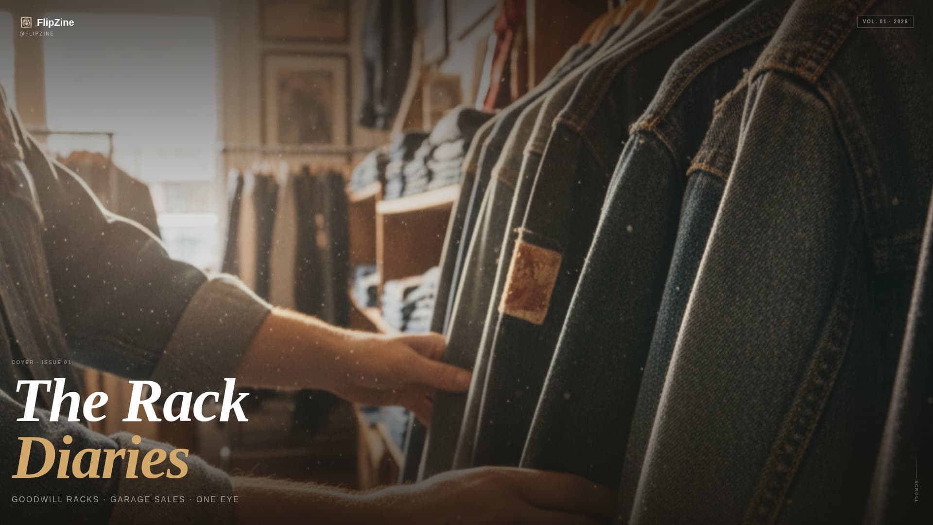 Flip - Editorial Vintage Landing Page Template