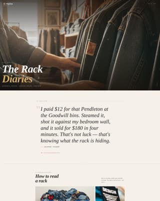 Flip - Editorial Vintage Landing Page Template