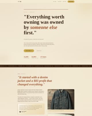 Flip - Timeless Thriftflipping Landing Page Template