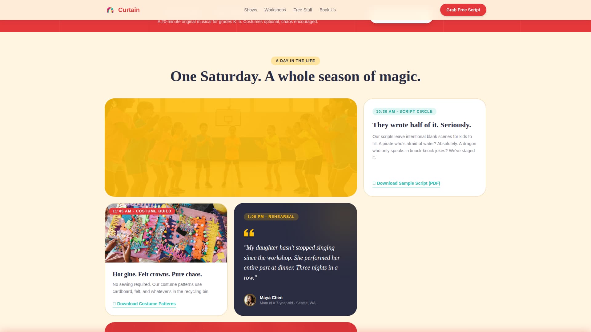 Kids Entertainment & Media Advanced Booking Website Template