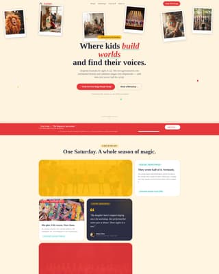 Kids Entertainment & Media Advanced Booking Website Template