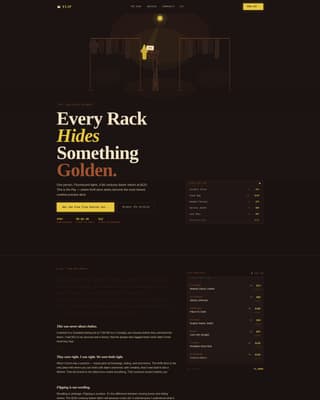 Flip - Cinematic Thrift Landing Page Template