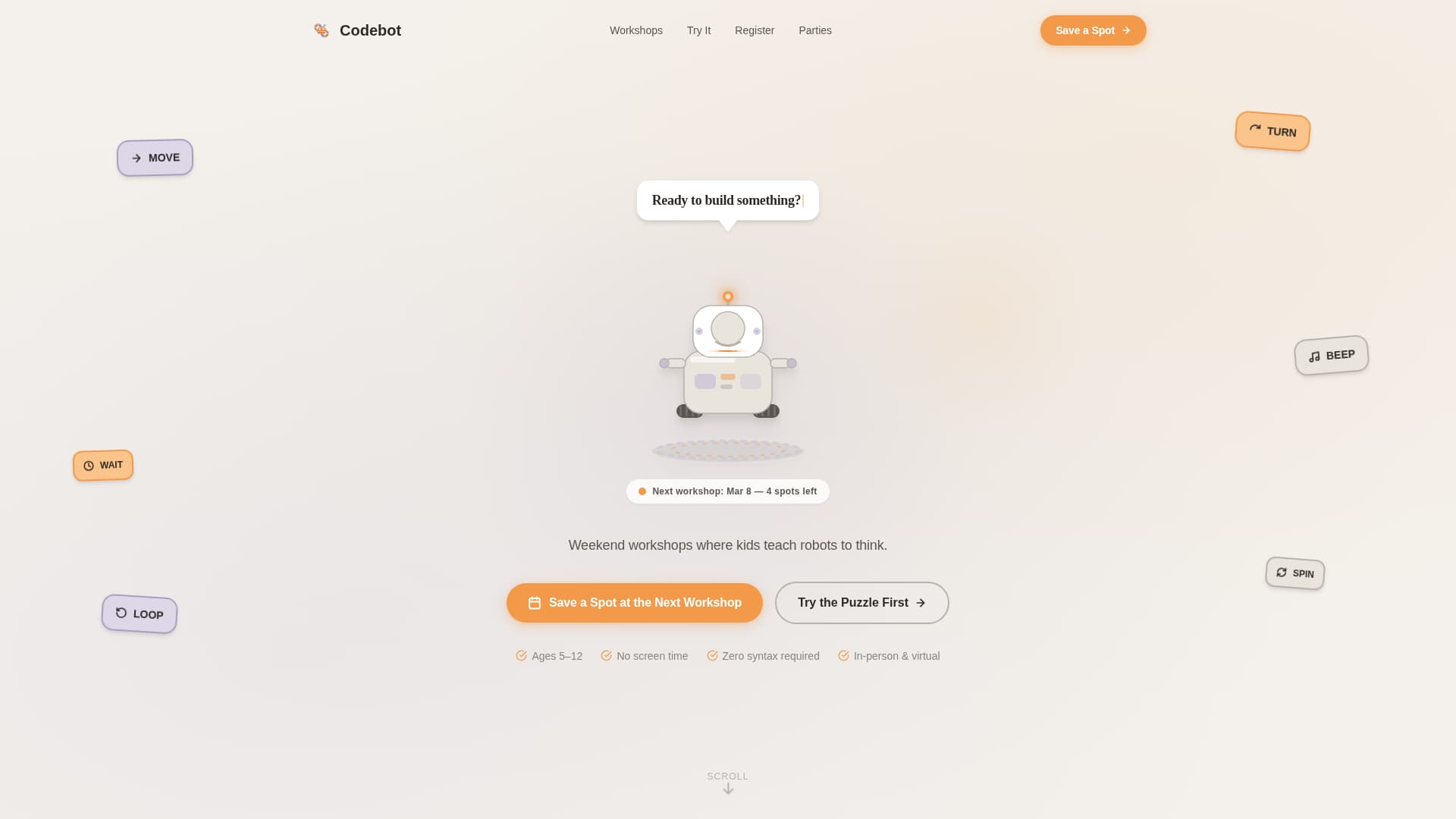 Codebot - Playful STEM Landing Page Template