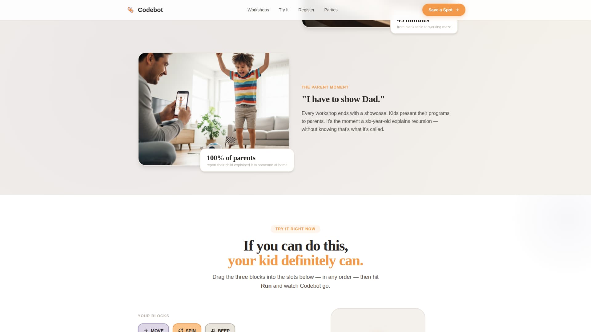 Codebot - Playful STEM Landing Page Template