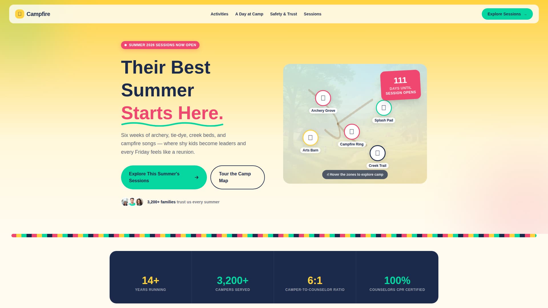 Summer Camp & Outdoor Program Reviews Website Template