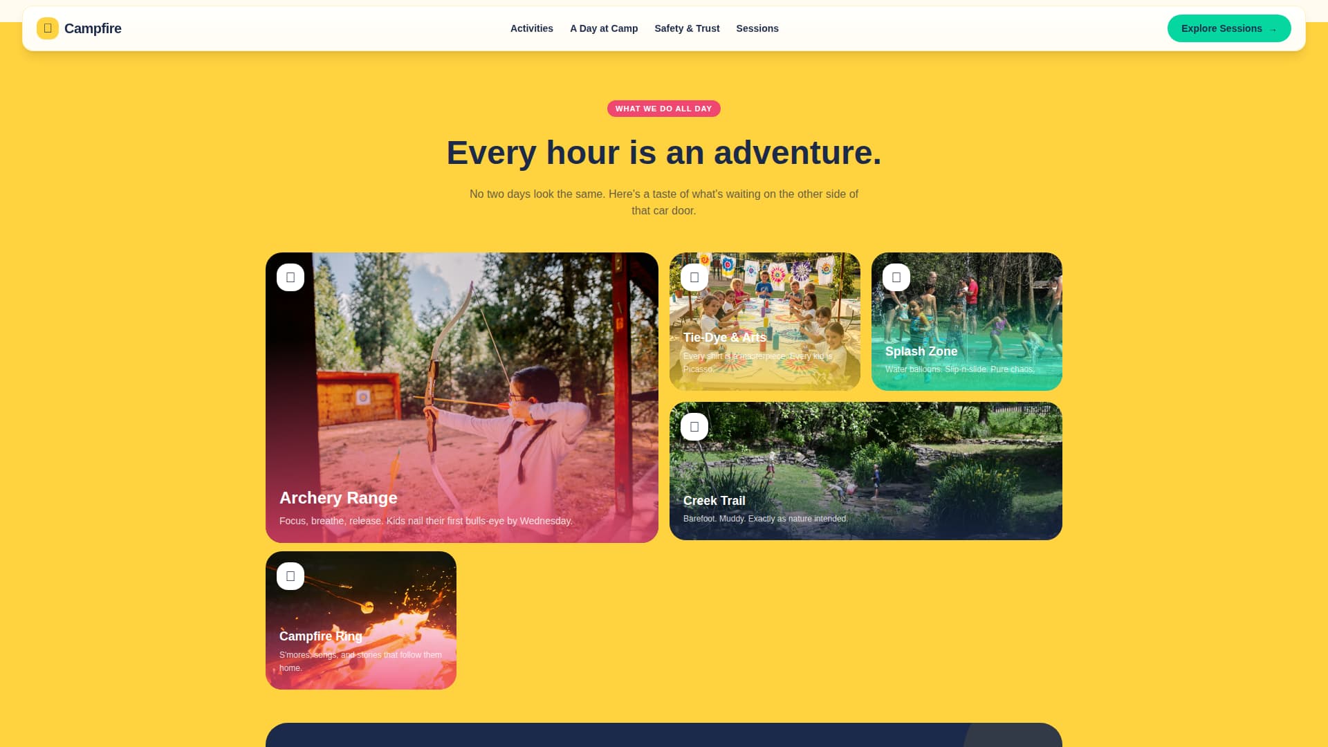 Summer Camp & Outdoor Program Reviews Website Template