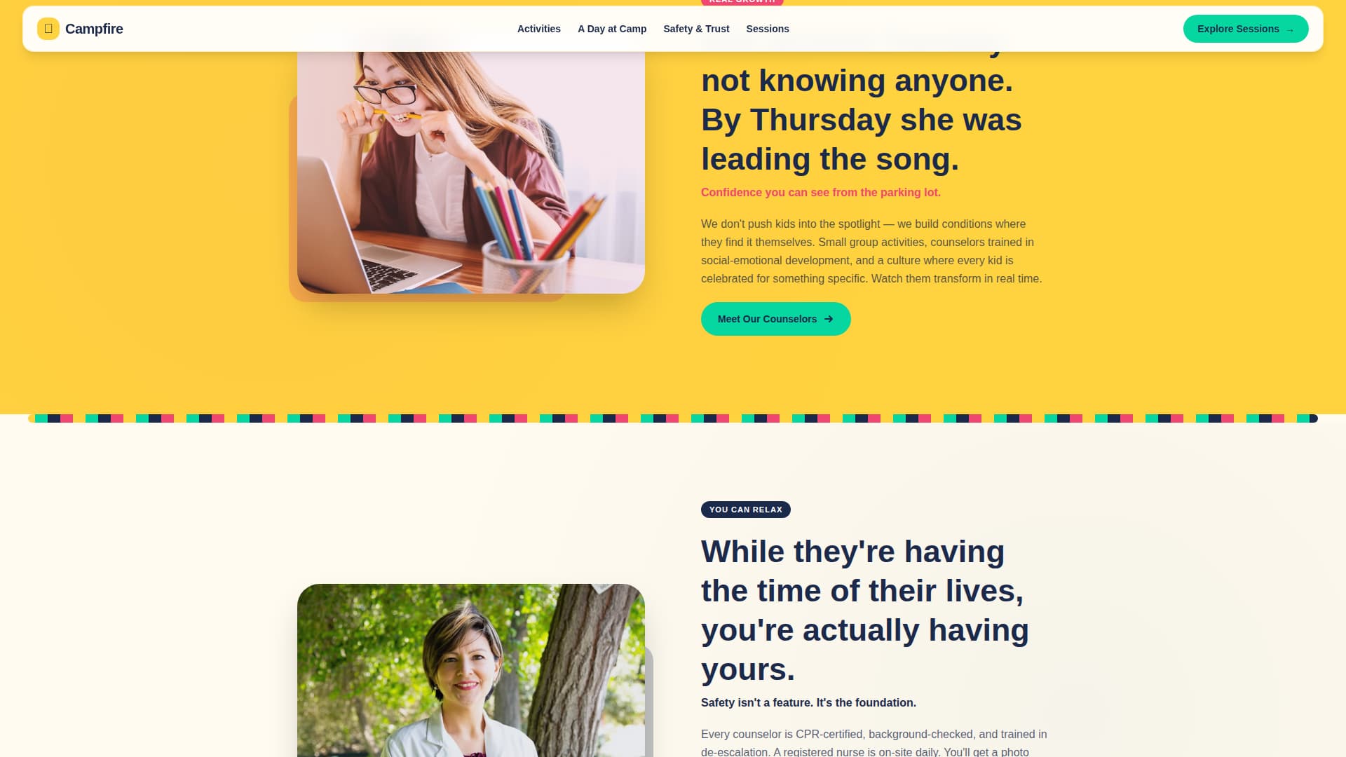 Summer Camp & Outdoor Program Reviews Website Template