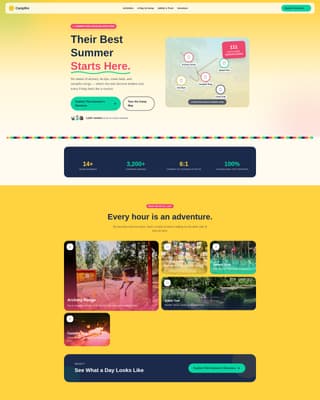 Summer Camp & Outdoor Program Reviews Website Template