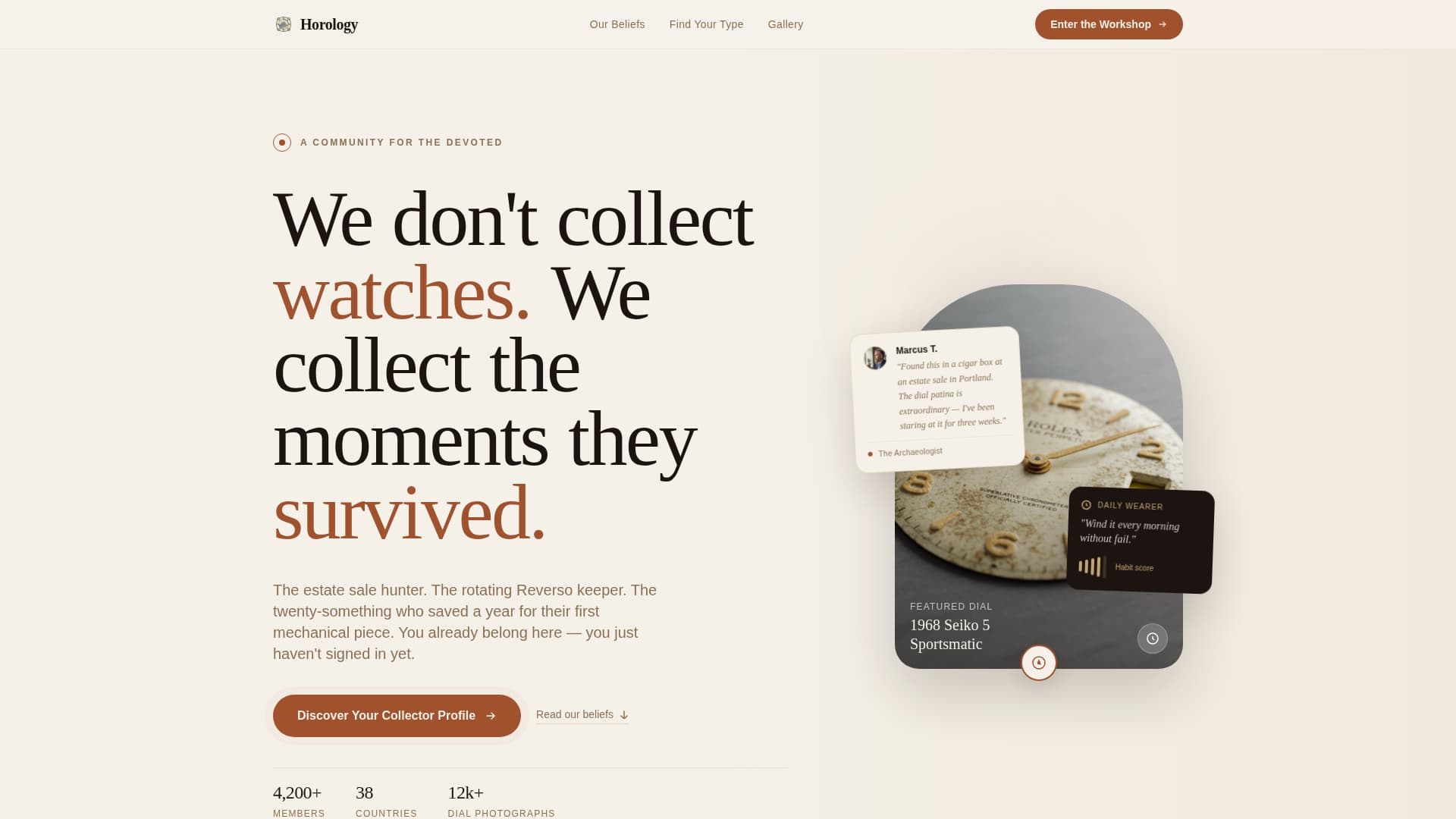 Horology - Timeless Collector Landing Page Template