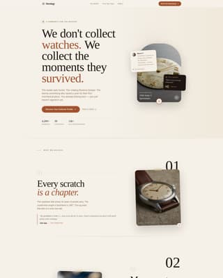 Horology - Timeless Collector Landing Page Template