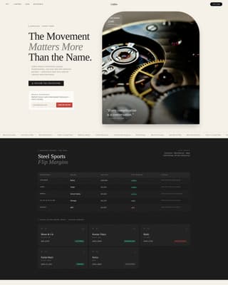 Calibre - Precision Horology Landing Page Template