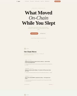 Signal - Curated Web3 Landing Page Template