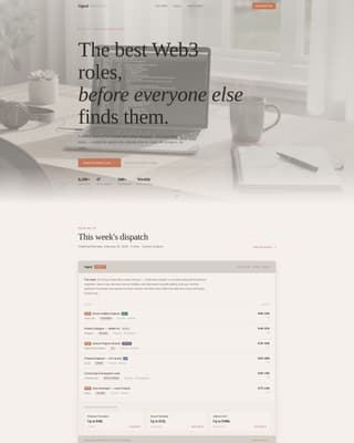 Signal - Curated Web3 Jobs Landing Page Template