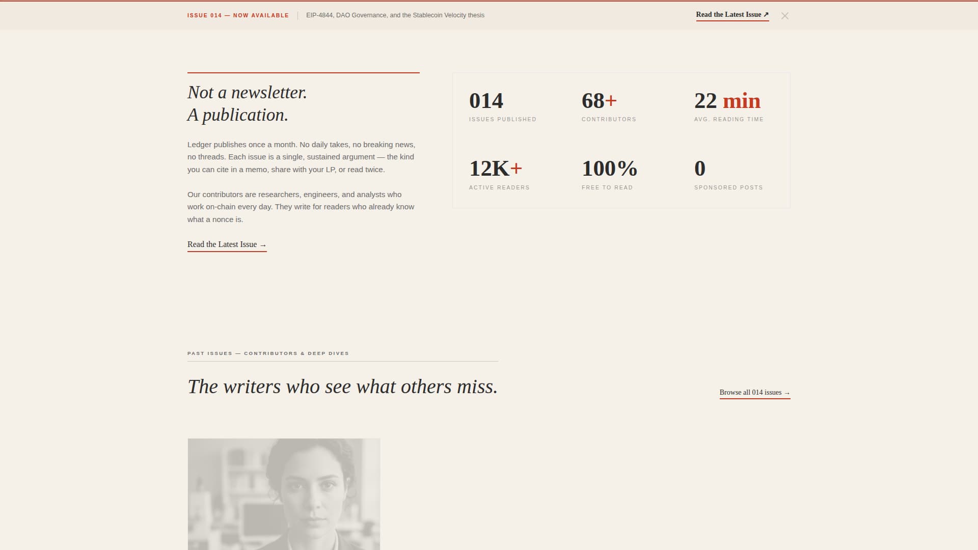 Ledger - Authoritative Web3 Landing Page Template