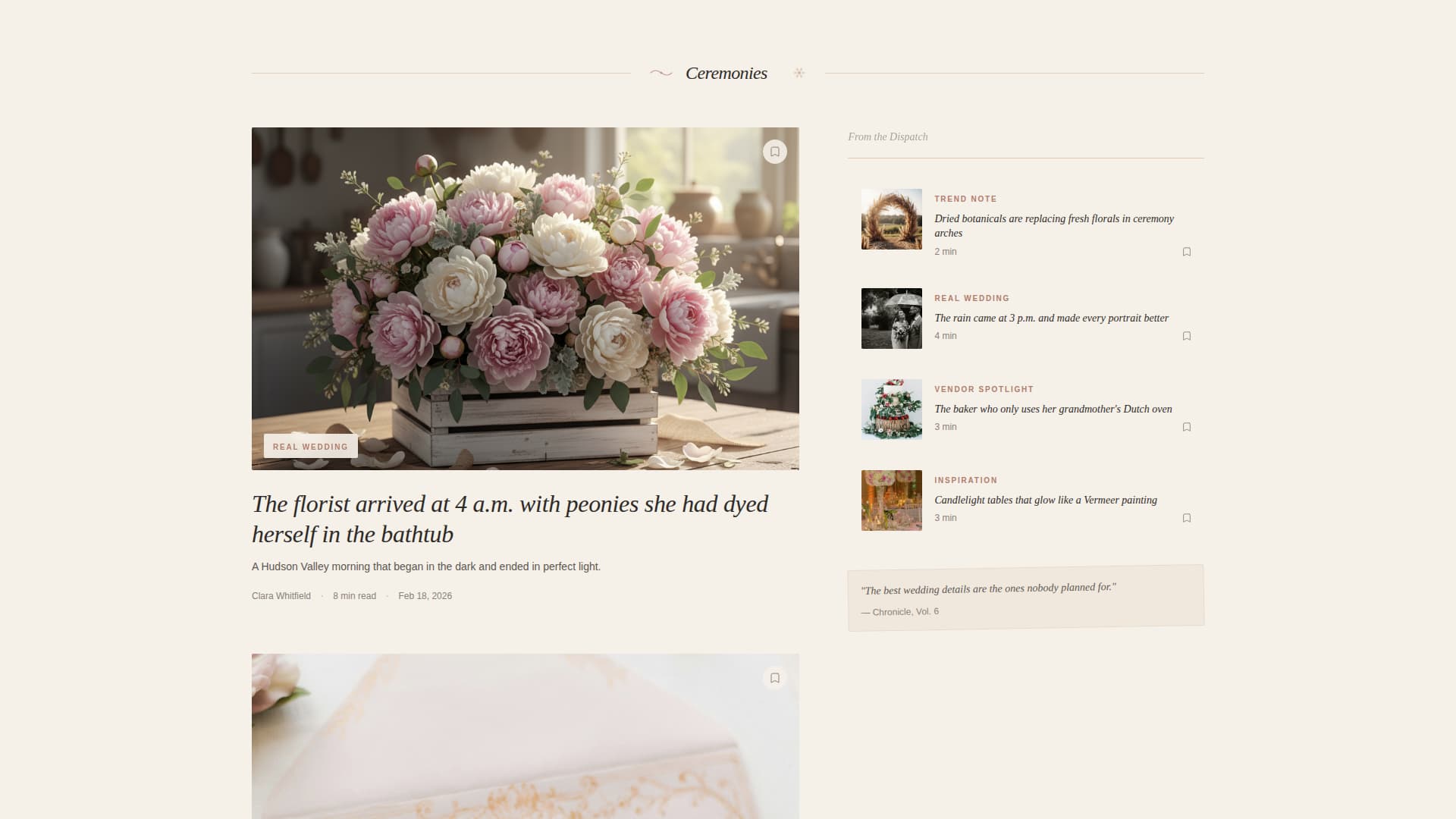 Chronicle - Elegant Wedding Landing Page Template
