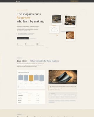Grain - Handcrafted Woodturning Landing Page Template