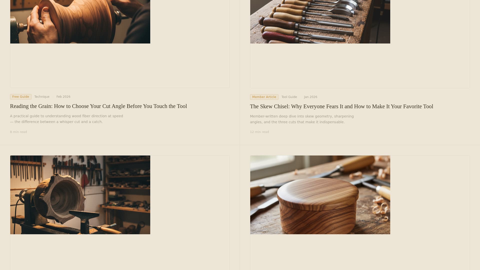 Grain - Artisan Woodturning Landing Page Template