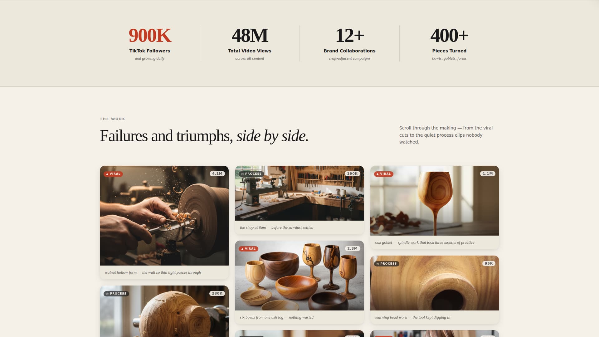 Grain - Authentic Woodturning Landing Page Template